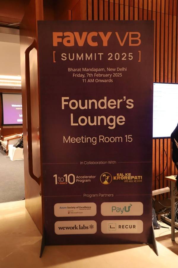 Founders talking in the lounge